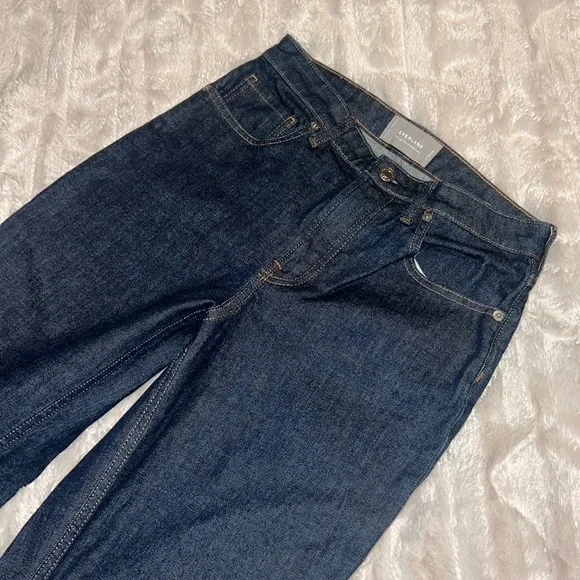 Everlane Dark Wash “The High Rise Straight Jean” - Picture 3 of 8